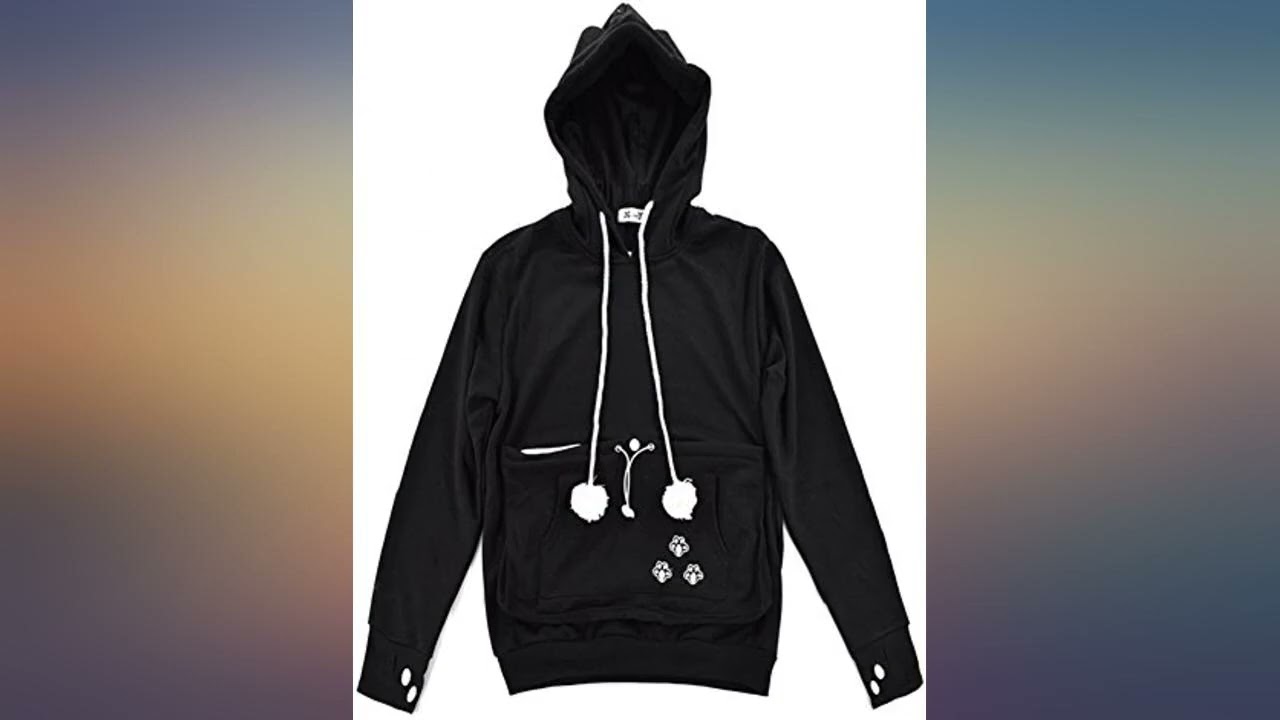 NeuFashion Pet Cat Dog Kangaroo Pouch Hoodies Pullover Sweater Pocket Hoodie Cat review