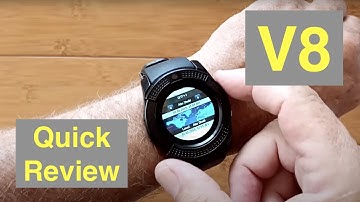 LEEHUR V8 Dual Mode Bluetooth/SIM Calling Camera TF/microSD Under $10 Smartwatch: Quick Overview