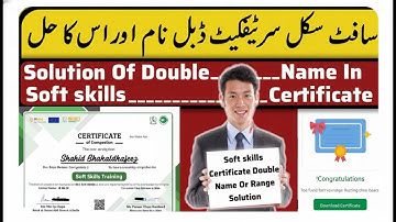 How to correct name soft skills Training Certificate complete Guide