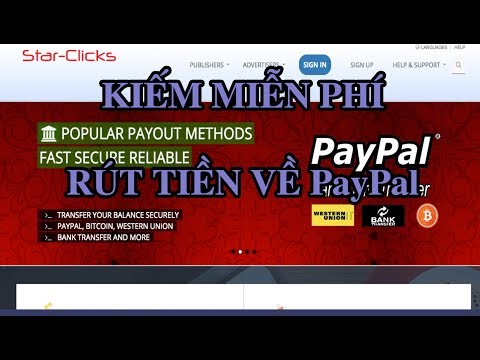 Web kiếm $ miễn phí cho thanh toán về paypal và ngân hàng