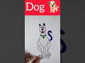 Easy  dog   art  drawing viral shorts new trending