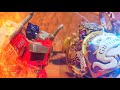 Transformers x warhammer 40koptimus prime vs ultramarines primarch roboute guillimanstop motion