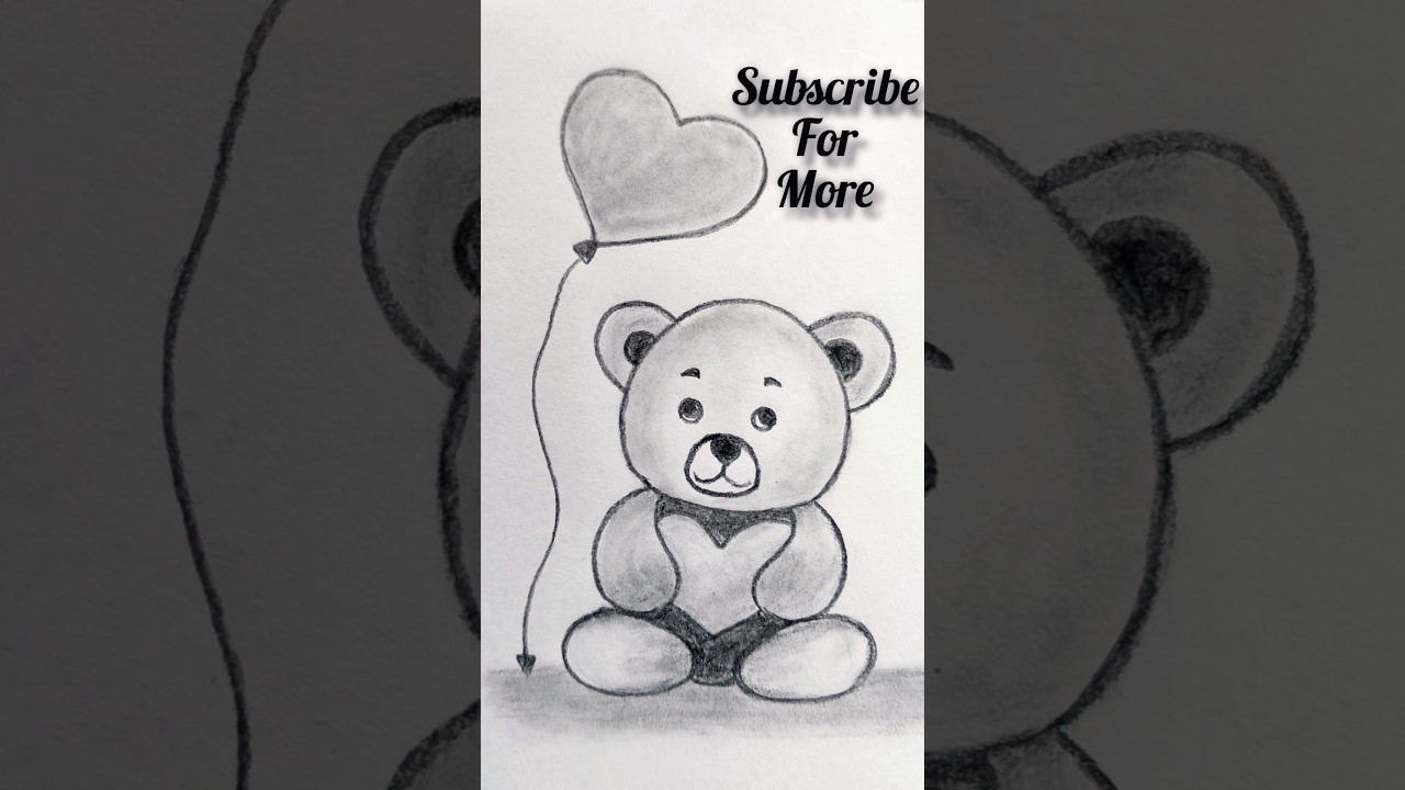 How To Draw A Beautiful Teddy Bear Drawing🧸🧸