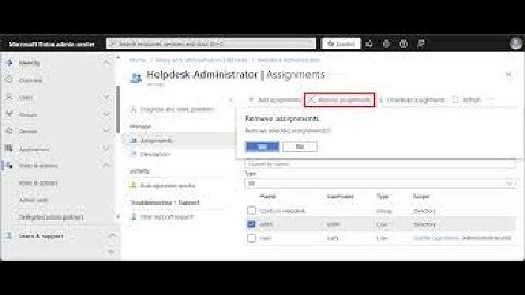 How to Remove Role  in Microsoft Entra ID for the User