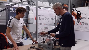 Demo Blueflame3D robot milling workflow. Powered by SprutCAM