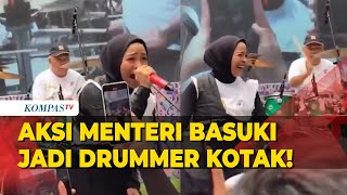 Viral dan Keren Abis! Menteri PUPR Basuki Hadimuljono Jadi Drummer Band Kotak