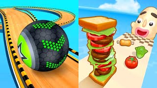 Going Balls VS Sandwich Runner - All Level Android iOS Gameplay #1
