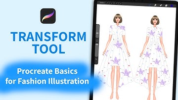 How to Rotate, Resize & Flip Using Transform Tool | Basic Procreate Fashion Illustration – Lesson 6a
