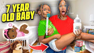 TREATING OUR DAUGHTER LIKE A BABY FOR 24 HOURS ?? | The Winning Fam