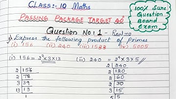 10th MATHS PASSING PACKAGE -2024-25 (DAY-5) 100% sure Question for Board exam # #importantquestions