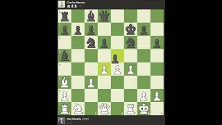 Paul Murphy Vs Charles Maurian 1869  #chess #chessgrandmaster #chessplayer #chesstactics #games