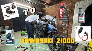 ТО Kawasaki Z1000 2018 года. Подготовка к сезону. Замена масла и всех жидкостей Kawasaki Z1000.