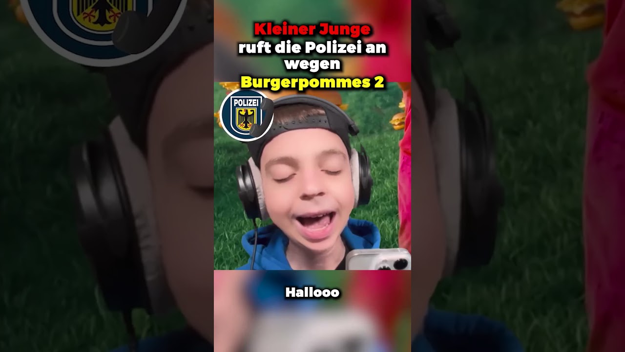 KLEINER JUNGE ruft die POLIZEI wegen BURGERPOMMES 2...😳🚨 