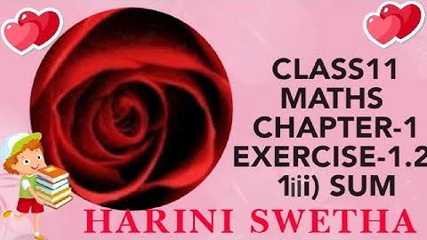 Class 11||chapter-1||exercise-1.2||1st sum iii)|explanation in tamil