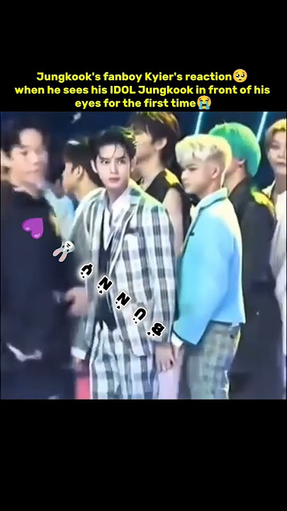 Jungkook's fanboy Kyier's reaction🥺 when he sees his IDOL in front of his eyes for the first time😭