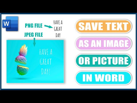 Video: How To Save Text With A Picture