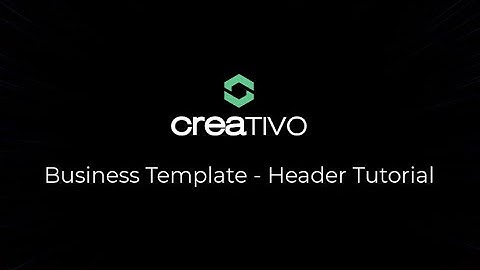 Working with the Creativo Business template
