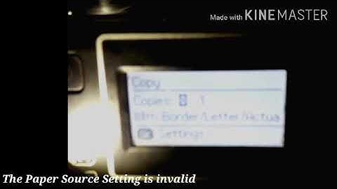 Printer Epson The Paper Source Setting Is Invalid