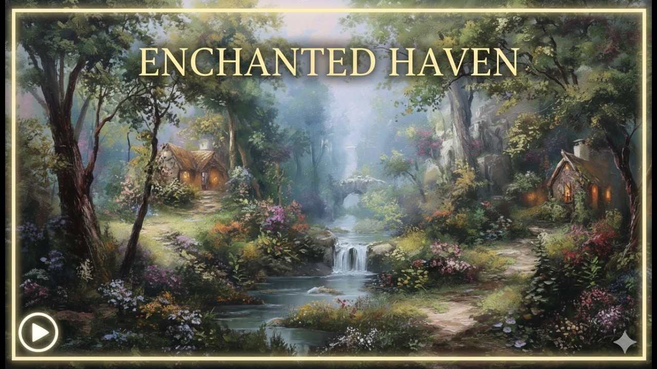 Enchanted Haven | 2 Hours of Peaceful Piano & Water Sounds for Study & Relaxation