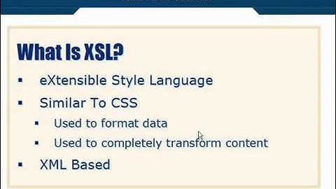 XML Tutorial   53 XSL Introduction