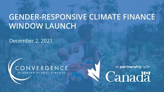 Gender-Responsive Climate Finance Window Launch