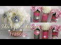 ✂️ FLOREROS CON RECICLAJE (frascos de vidrios) ♻️ fáciles de hacer