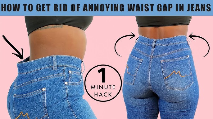 FASHION HACK❗️ How to downsize your pant waist / or make it high waisted!  #fashion #style ———— Truque Fashion (o que mais faço em semanas…