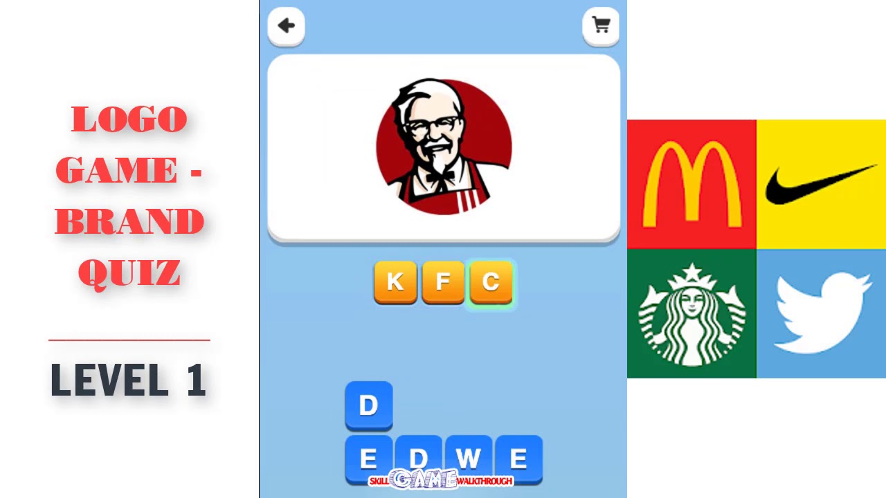 Logo Game - Brand Quiz Level 1 Walkthrough | SkillGameWalkthrough ...