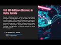 FAIS 420 Evidence Discovery in Digital Domain