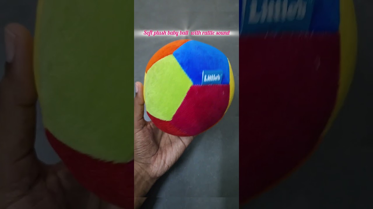 Soft plush baby ball with rattle sound from Amazon