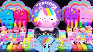 Asmr Satisfying Slime Mixing Random Shiny Things Into Slime #slimevideo #asmr #unicornslime