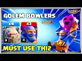 MUST USE TH12!! TH12 Golem Super Bowler Attack Strategy | Best TH12 Attack | Clash of Clans