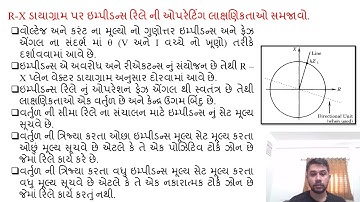 SGP Video short on Explain operating characteristics of Impedance relay on R-X diagram in Gujarati