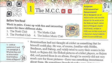 The M.C.C. by R.k Narayan in hindi | gulmohar golden jubilee edition class 7 chapter 1