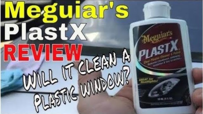 Review of Meguiar's PlastX and Meguiar's Plastic Polish on scratched Jeep  Wrangler soft top windows : r/AutoDetailing