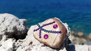 Nautillya Spiked Rampion Anxiety Relief Stone With Swarovski