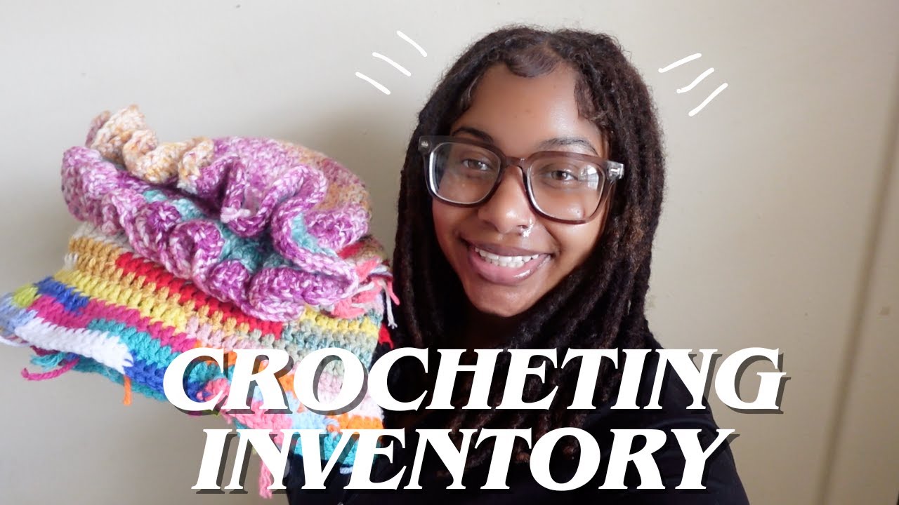 CROCHETING INVENTORY FOR DEPOP #crochetvlog #crochetprojects #crochet #DEPOP #entrepreneurlife