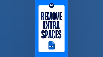 Remove extra spaces in your document