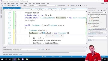 C# Architecture and more with NET Core | S2P31 | Moving code to the CustomerRepositoryFakeDB