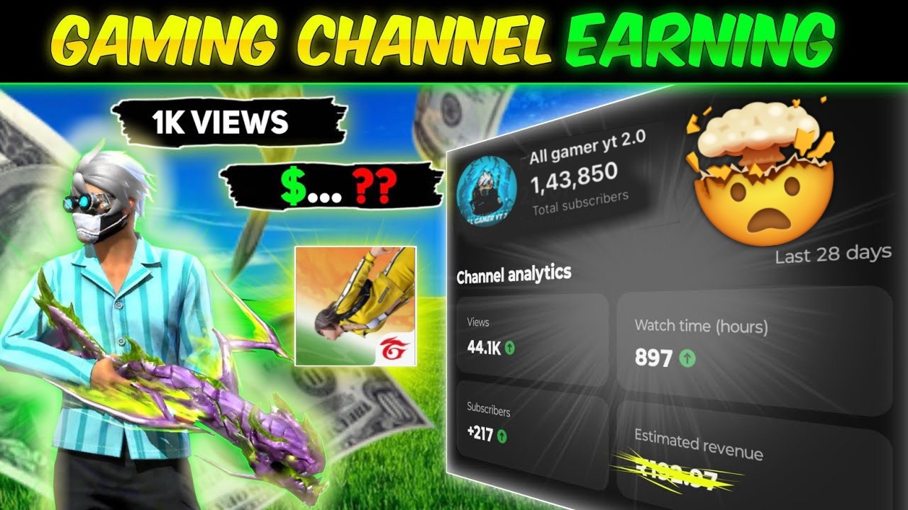 My Gaming Channel💲 "Earning Reveal"😍 Live Proof | Gaming Channel ki Earning🧐 ?