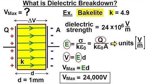 Physics - E&M: Ch 39.1 Capacitors & Capacitance Understood (22 of 27) What is Dielectric Breakdown?