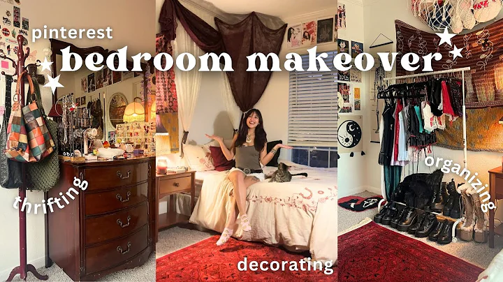 AESTHETIC ROOM MAKEOVER!! thrifting furniture, decorating, & organizing (pinterest-inspired) thumbnail