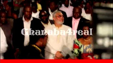 Ex President Kuffour dancing with Nana Konadu Agyeman Rawlings