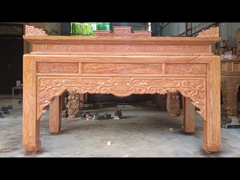 Video án gian gỗ hương đá sơn PU nguyên màu gỗ ( chú Anh -... - youtube
