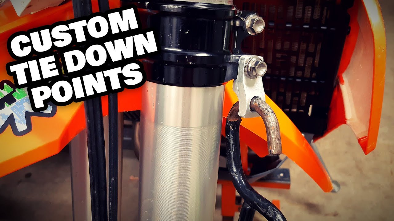 Make Custom Dirt Bike TieDown Points From Old Barkbuster Mounts YouTube