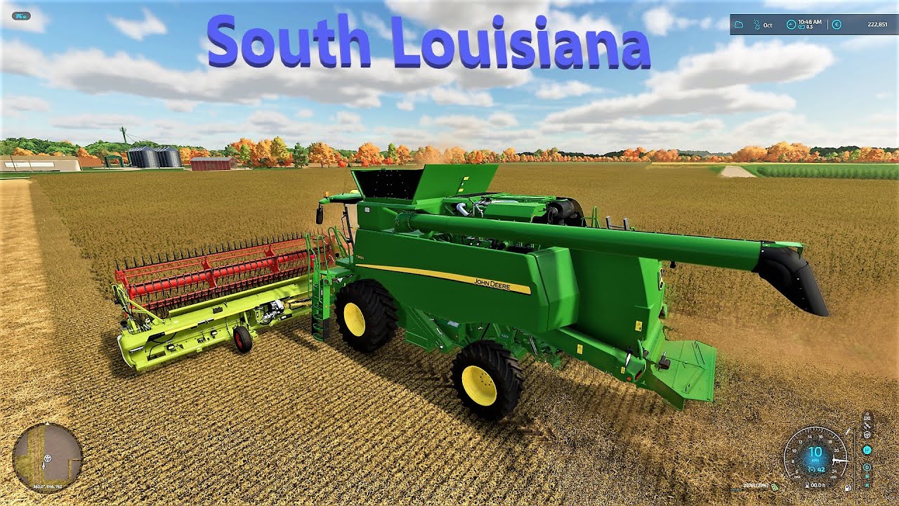 Rice is Coming Soon! Only John Deere on South Louisiana Map FS22