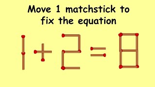 Fix 1+2=8 | Match Stick Puzzles part 23 | Puzzles with Answer | Feed Brain With Prema