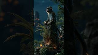 This isn’t just the lotus pose. It’s the ‘I don’t care about anything’ pose 🌳🐒 #aicreativity