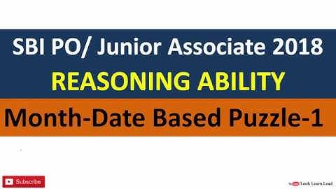 SBI PO/ Clerk 2018: Reasoning - Month and date based puzzle-1
