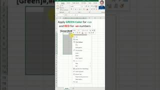 Apply Green color for positive and Red for negative numbers #shorts screenshot 5